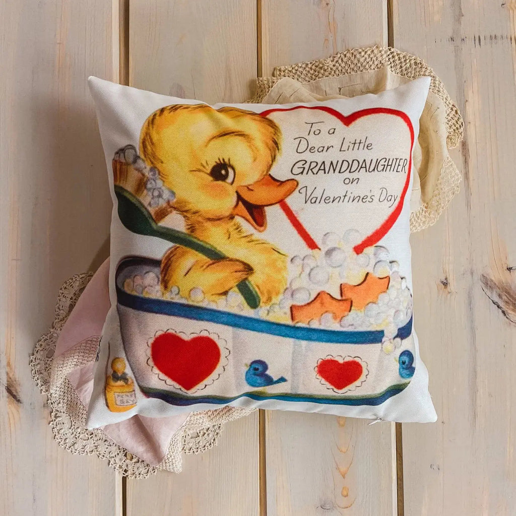Dear Granddaughter on Valentines | Pillow Cover | Valentine card motifs | Throw Pillow | Valentines Day Gift for Her | Valentine Decor UniikPillows