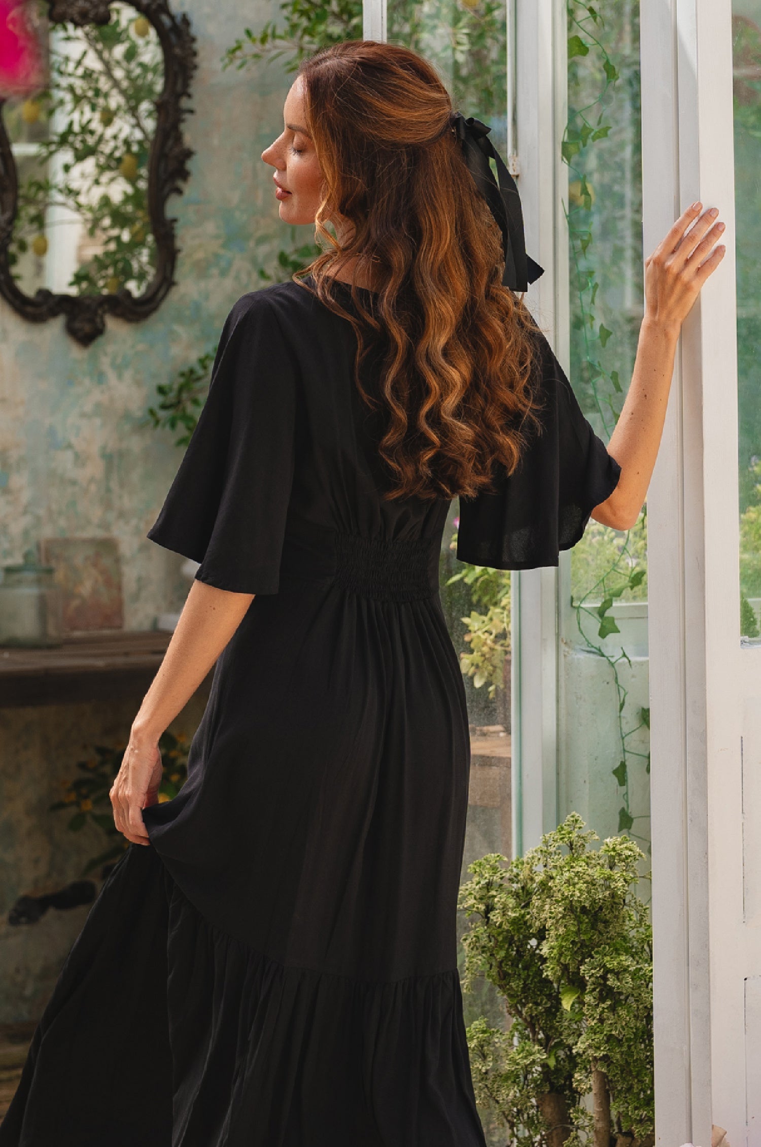 Donna Button Down Midi Dress by Bali ELF