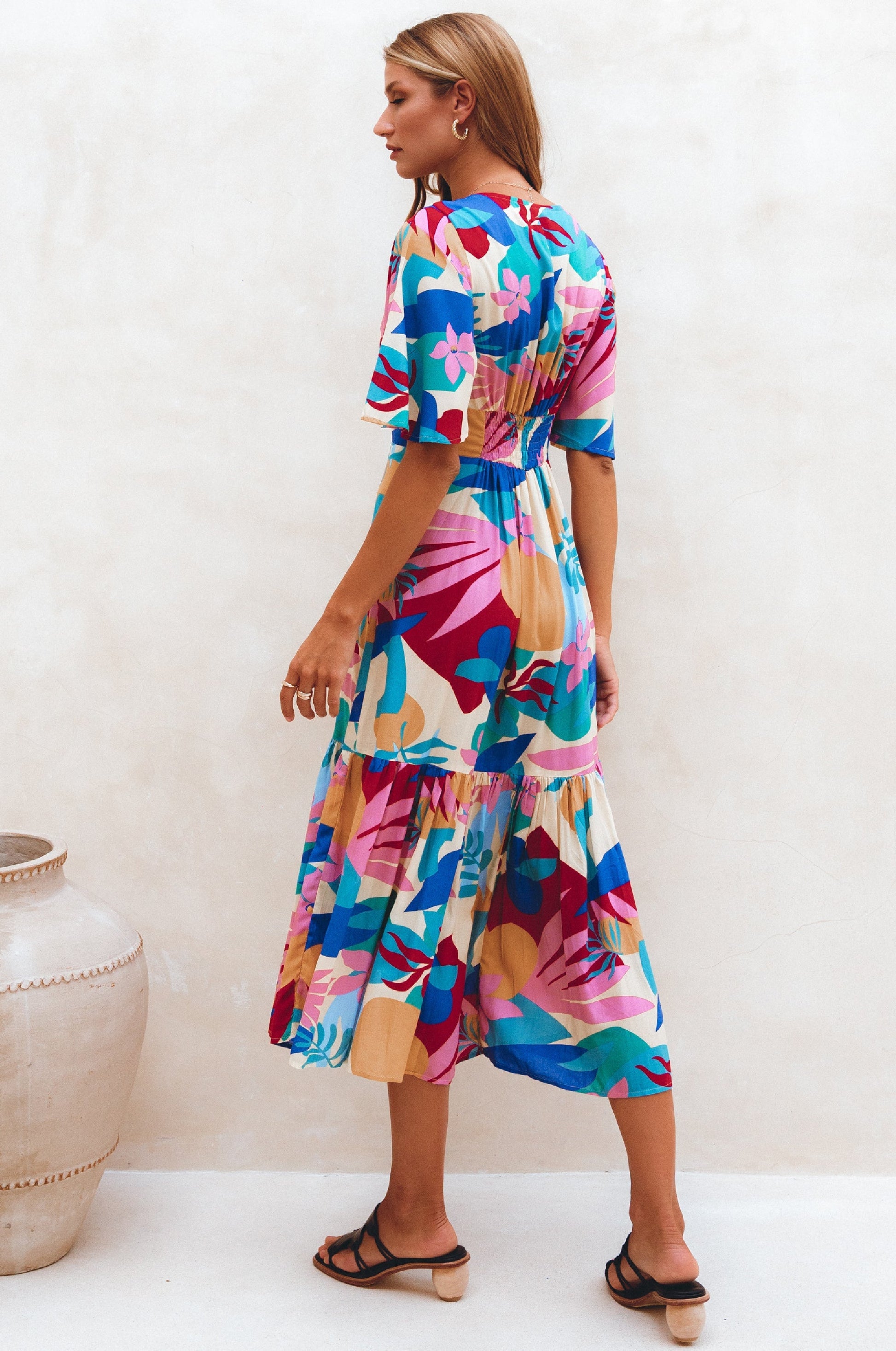 Donna Button Down Midi Dress by Bali ELF