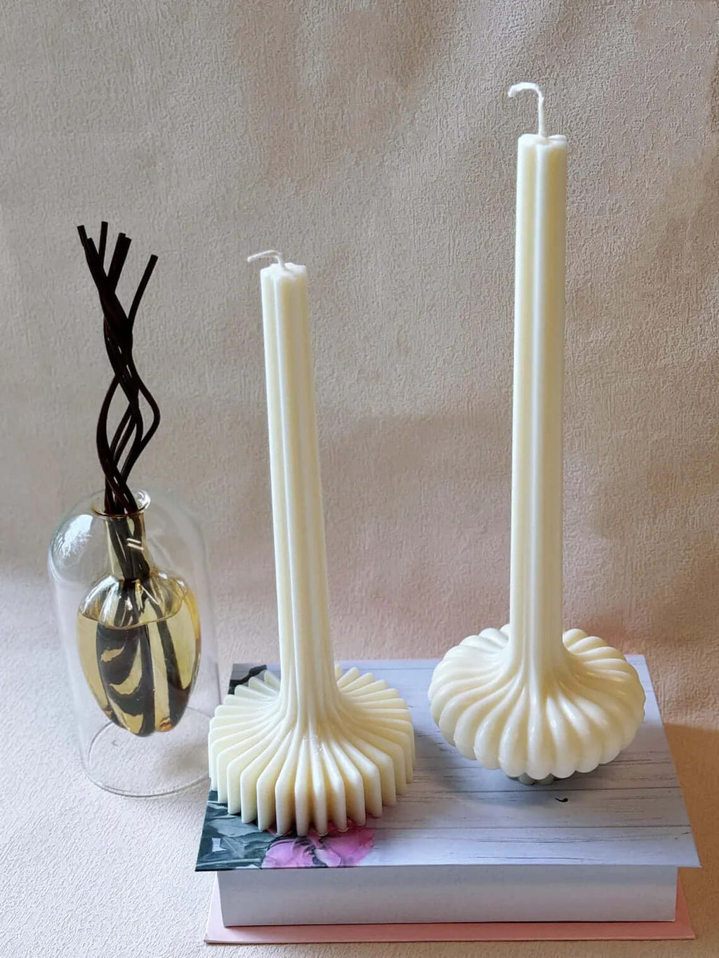 Lantern Pillar Candle | Sculptural Soy Wax | Handcrafted in USA