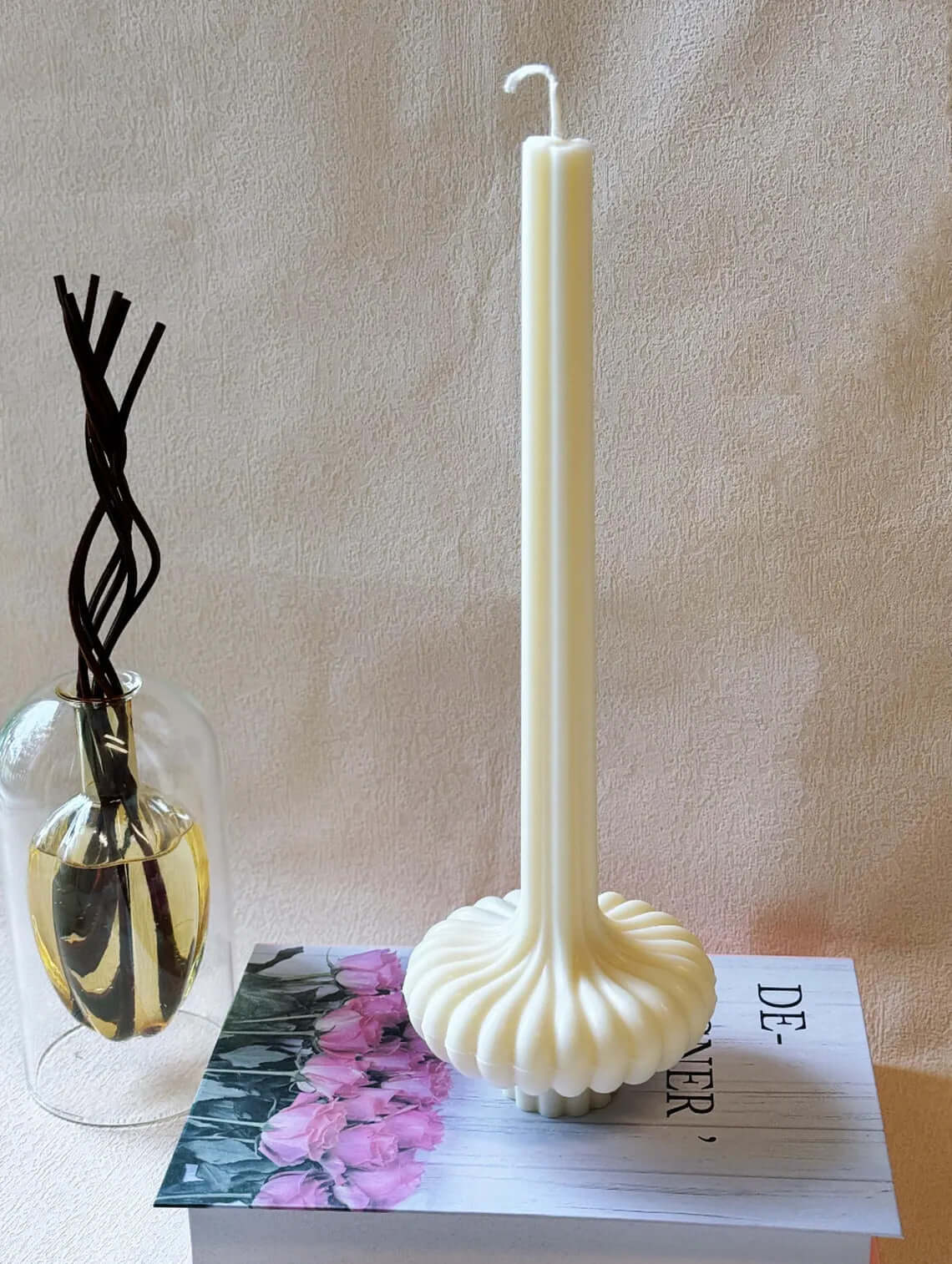 Lantern Pillar Candle | Sculptural Soy Wax | Handcrafted in USA