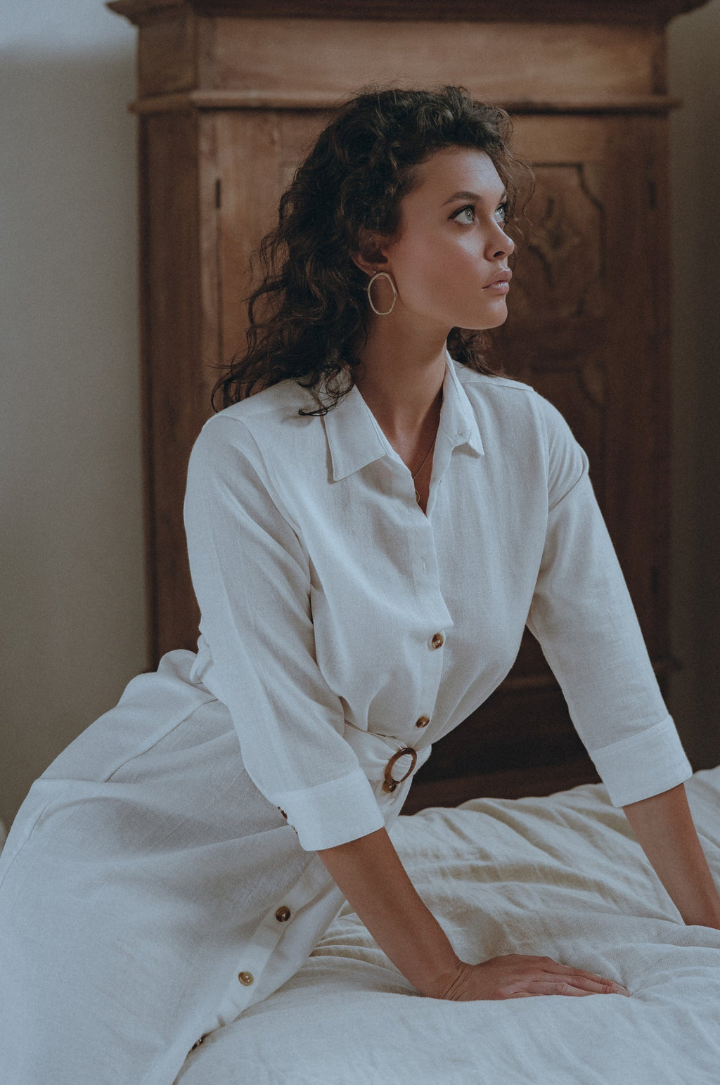 Essence Shirt Linen Dress by Bali Lane