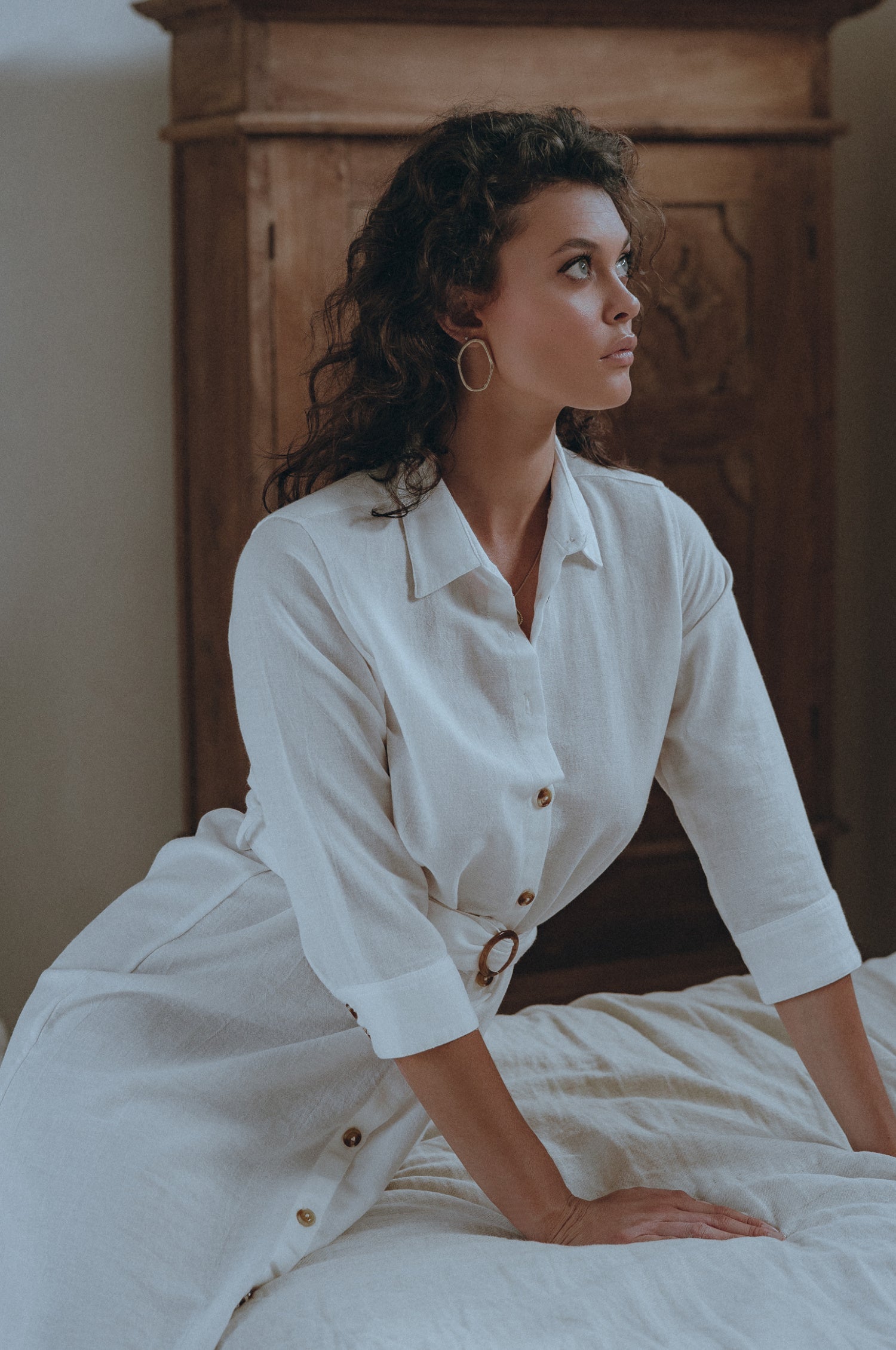 Essence Shirt Linen Dress by Bali Lane