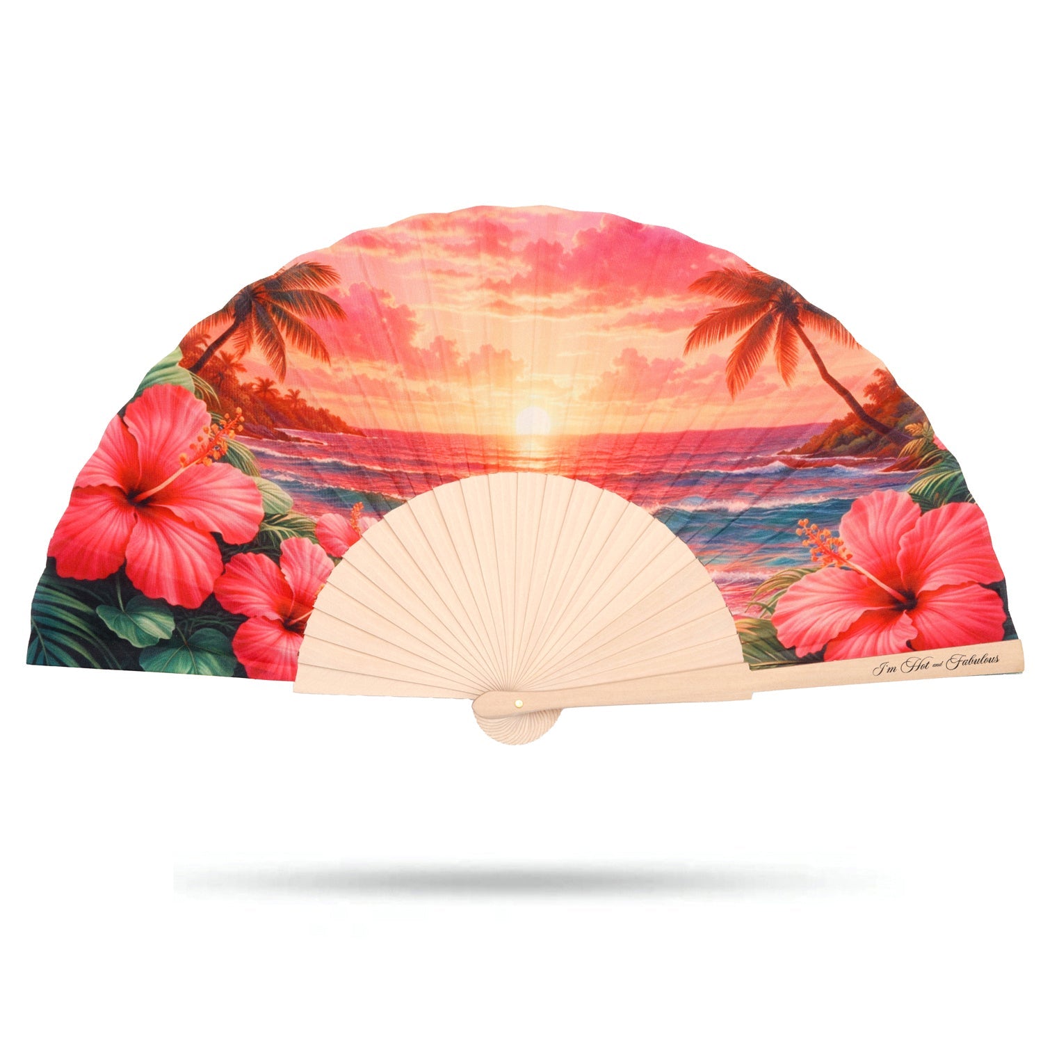 Island Sunset Hand Fan