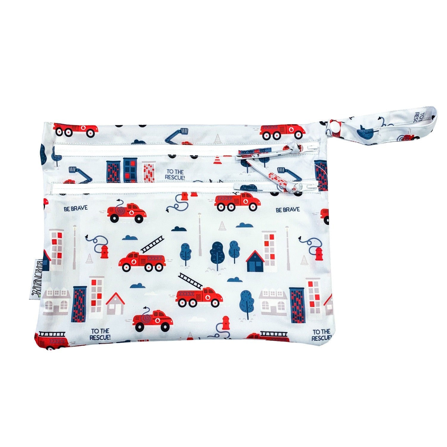 Be Brave - Firefighter - Waterproof Wet Bag (For mealtime, on-the-go, and more!) by BapronBaby