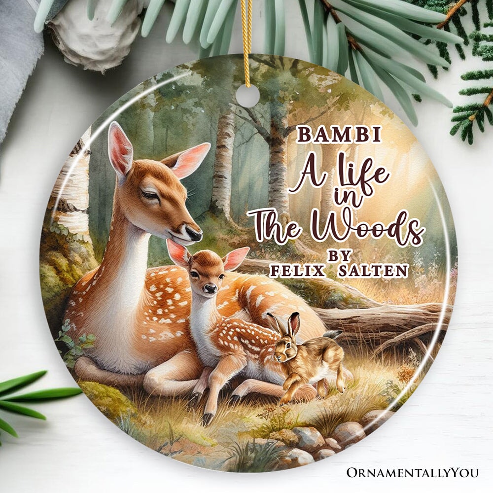 Bambi A Life in the Woods Ornament, Children Story Christmas Gift and Decor Ceramic Ornament OrnamentallyYou 