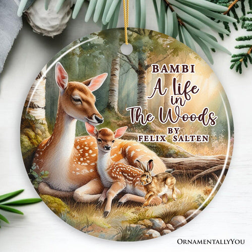Bambi A Life in the Woods Ornament, Children Story Christmas Gift and Decor Ceramic Ornament OrnamentallyYou 