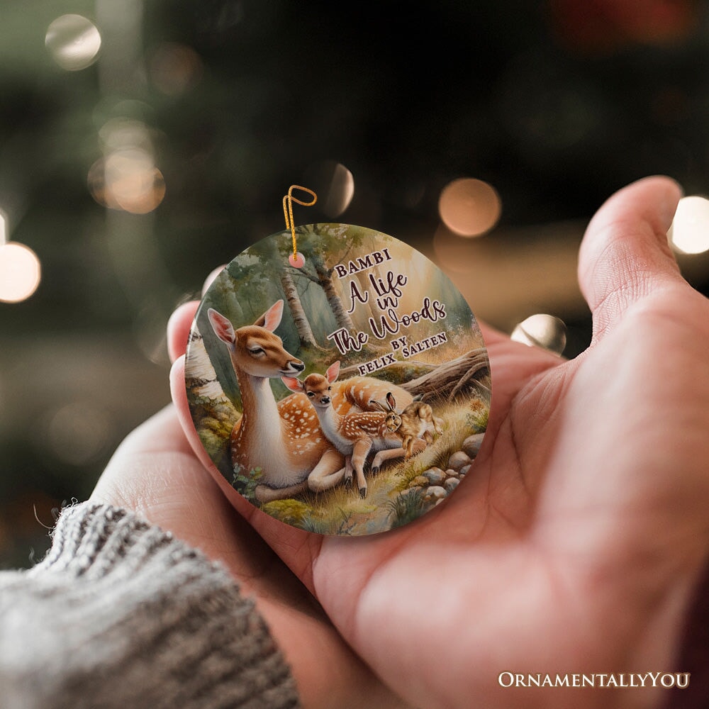 Bambi A Life in the Woods Ornament, Children Story Christmas Gift and Decor Ceramic Ornament OrnamentallyYou 