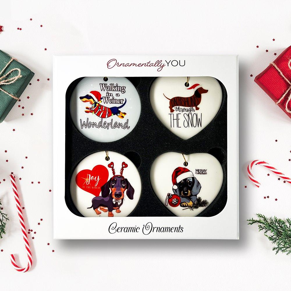 Dachshund Christmas Ornament Bundle Ornament Bundle OrnamentallyYou 