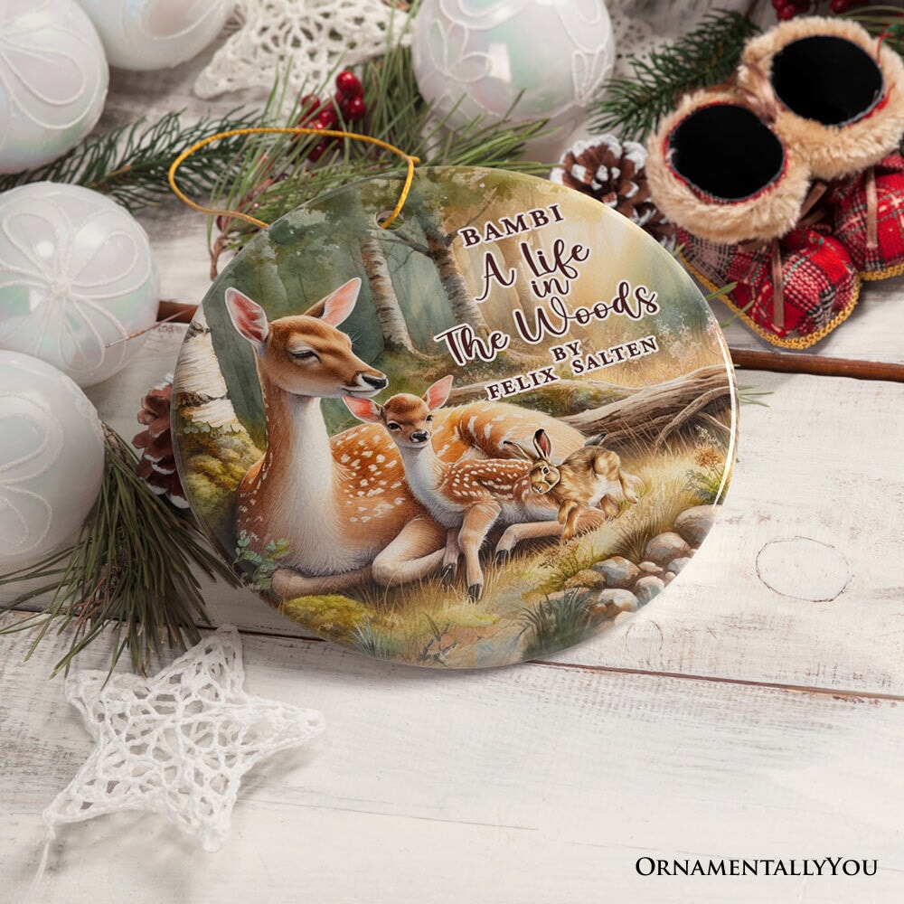 Bambi A Life in the Woods Ornament, Children Story Christmas Gift and Decor Ceramic Ornament OrnamentallyYou 