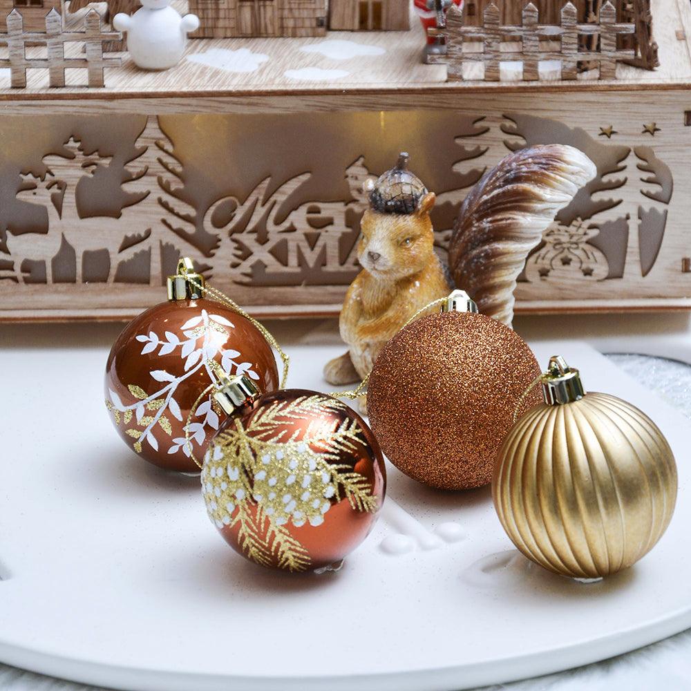 Fall Inspired Bronze Gold 9 Piece Christmas Ornament Bauble Bundle Ornament Bundle Guangdong Eagle Gifts Co., Ltd. 