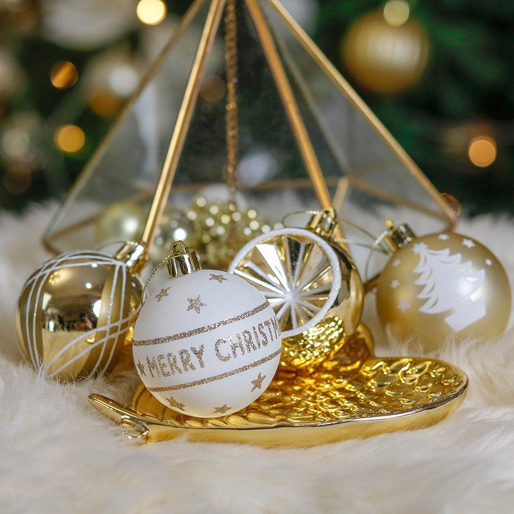 Elegant Gold and Glitter 9 Piece Christmas Ornament Set Ornament Bundle Guangdong Eagle Gifts Co., Ltd. 