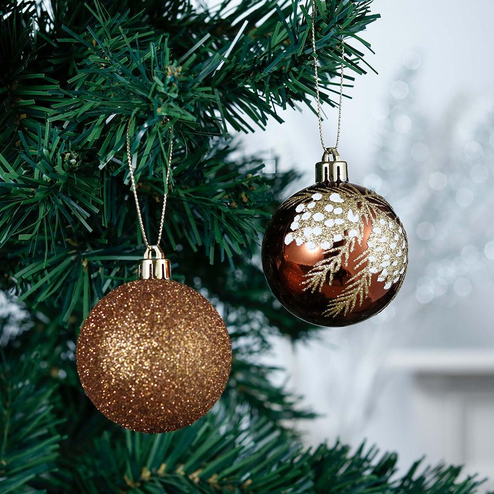 Fall Inspired Bronze Gold 9 Piece Christmas Ornament Bauble Bundle Ornament Bundle Guangdong Eagle Gifts Co., Ltd. 