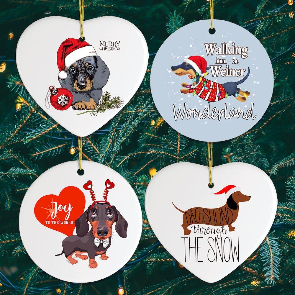 Dachshund Christmas Ornament Bundle Ornament Bundle OrnamentallyYou 