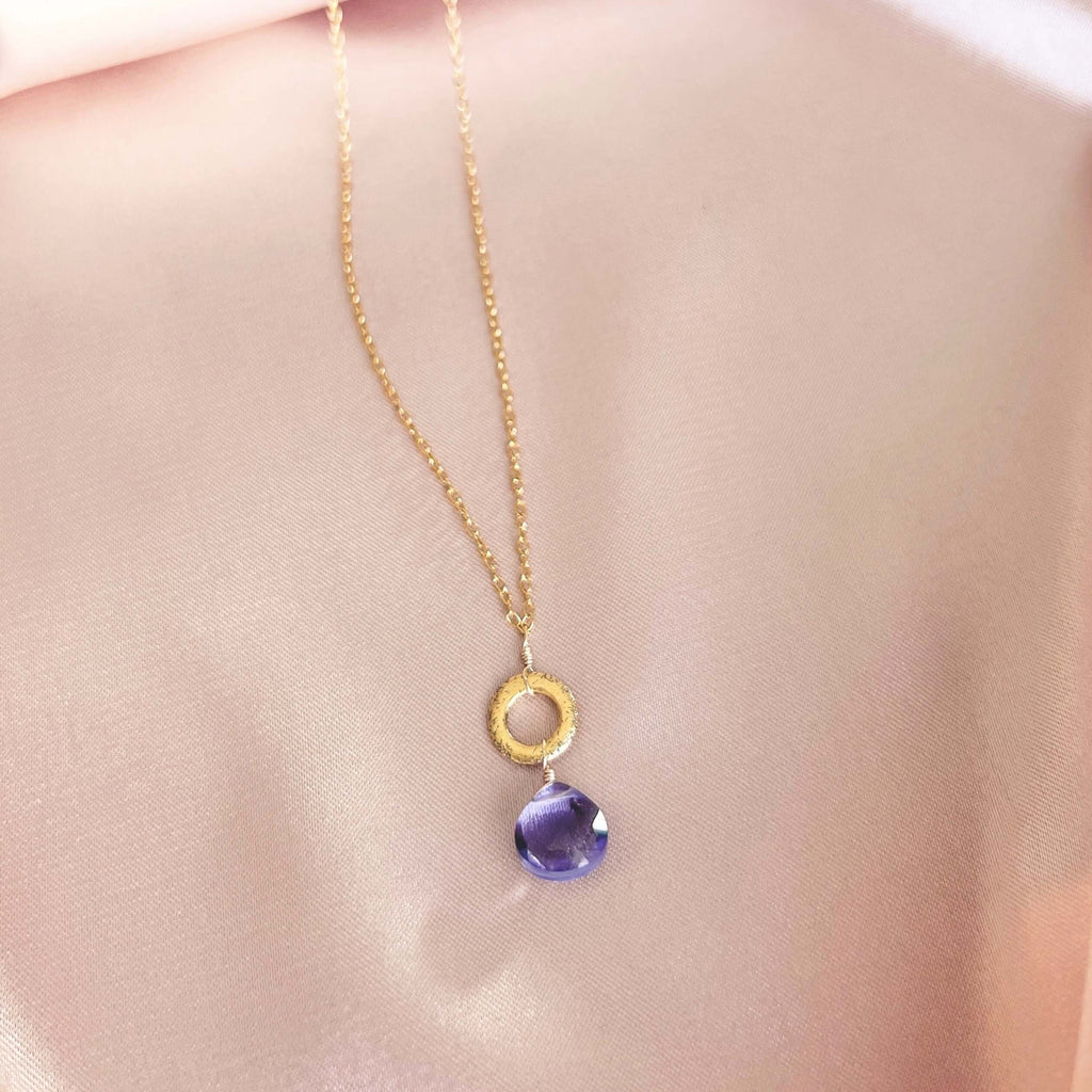 Amethyst Mini Layering Necklace by OyeraCharisma