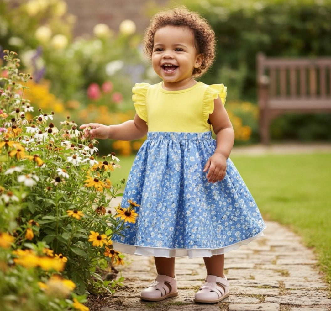 Blossom Organic Cotton Toddler Dress – Everyday Dress for Girls by ozznekshoes