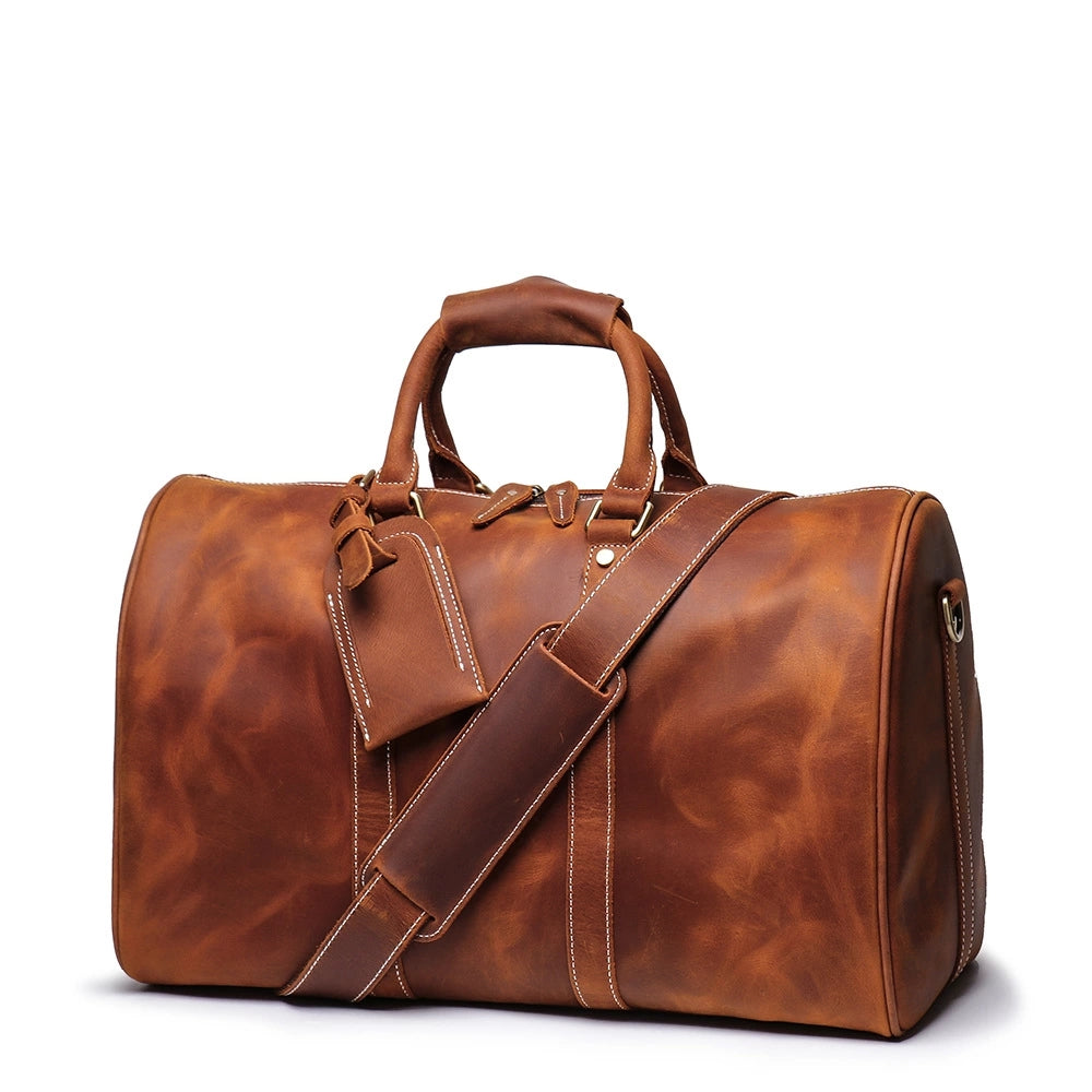 The Brandt Weekender | Small Leather Duffle Bag by STEEL HORSE LEATHER