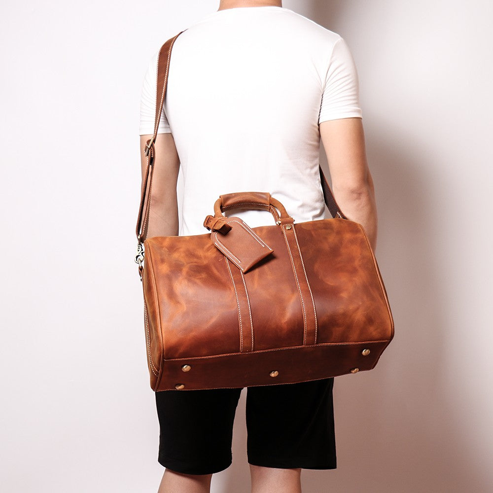 The Brandt Weekender | Small Leather Duffle Bag by STEEL HORSE LEATHER