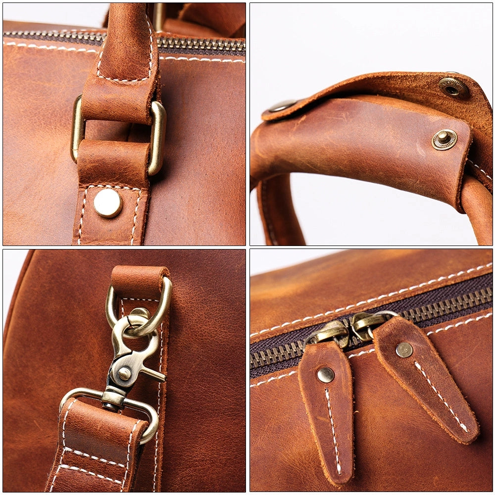 The Brandt Weekender | Small Leather Duffle Bag by STEEL HORSE LEATHER