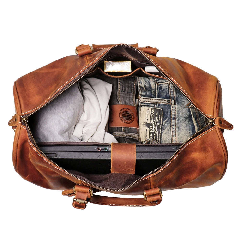 The Brandt Weekender | Small Leather Duffle Bag by STEEL HORSE LEATHER