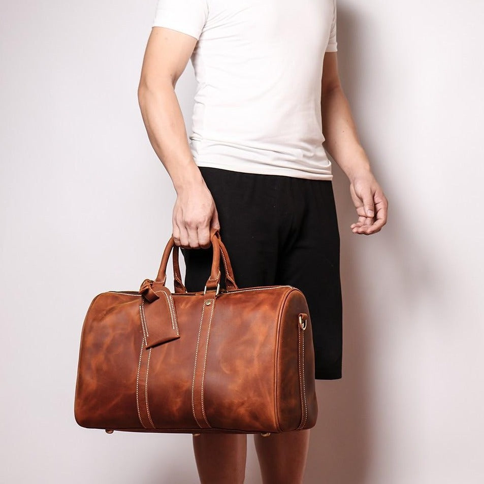 The Brandt Weekender | Small Leather Duffle Bag by STEEL HORSE LEATHER
