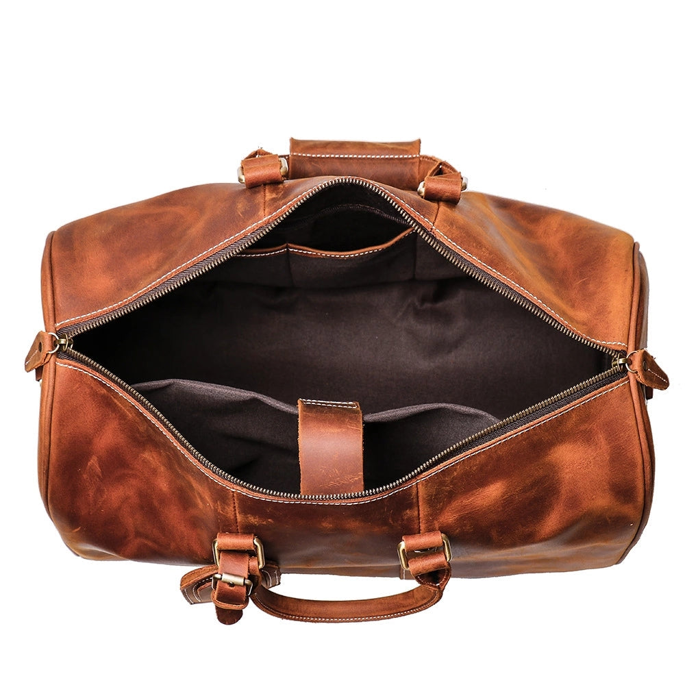 The Brandt Weekender | Small Leather Duffle Bag by STEEL HORSE LEATHER