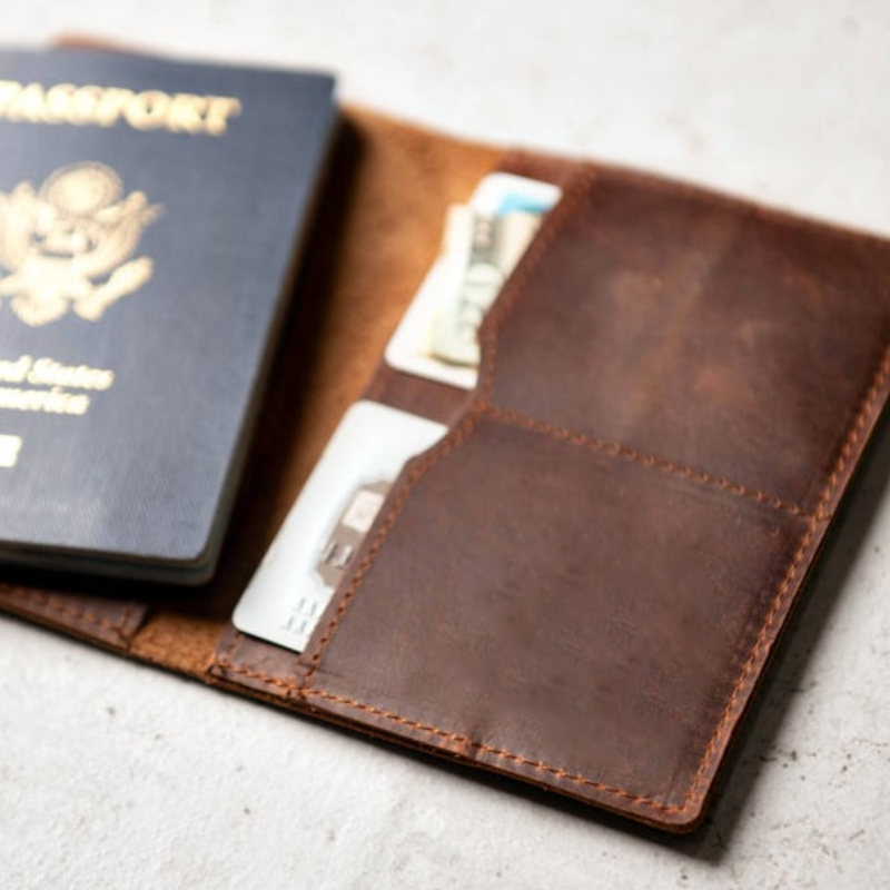 Priam Handmade Leather Passport Cover - by STEEL HORSE LEATHER
