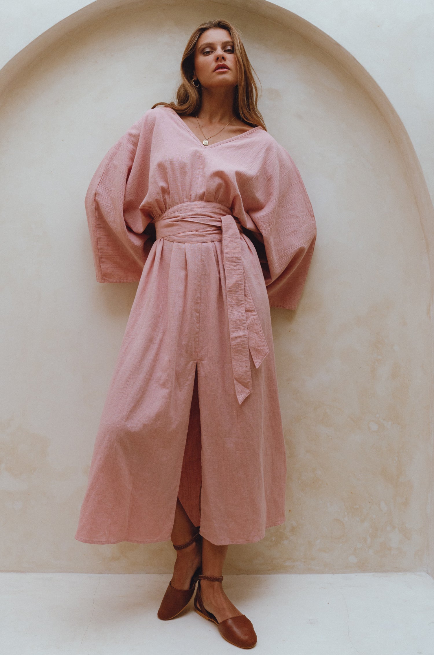 Hana Linen Kimono Dress by Bali Lane