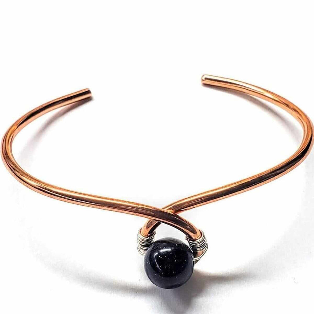 Copper Silver Ribbon Child Abuse Awareness Teardrop Bangle