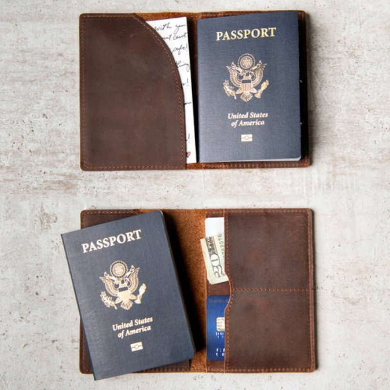 Priam Handmade Leather Passport Cover - by STEEL HORSE LEATHER