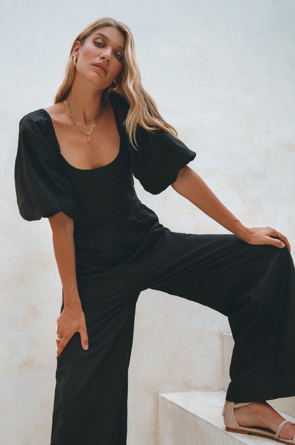 Heaven Bay Linen Jumpsuit by Bali ELF