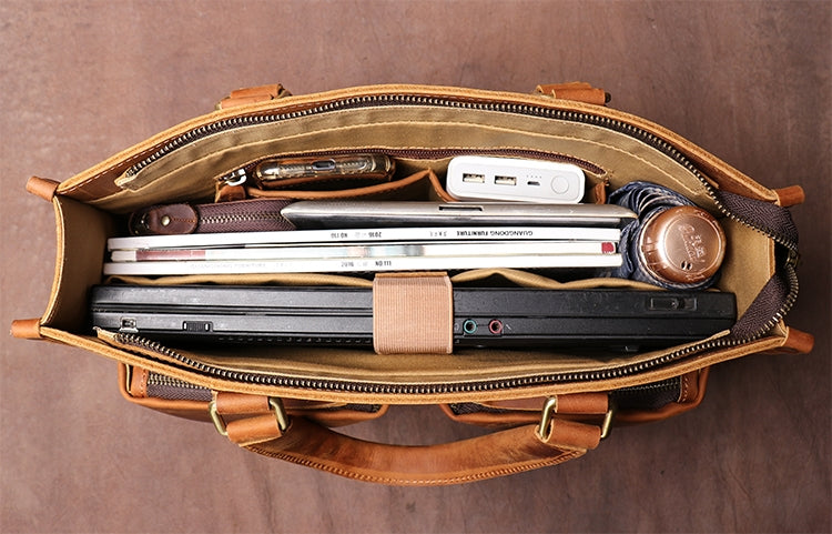 The Dagmar Leather Briefcase | Vintage Leather Messenger Bag by STEEL HORSE LEATHER