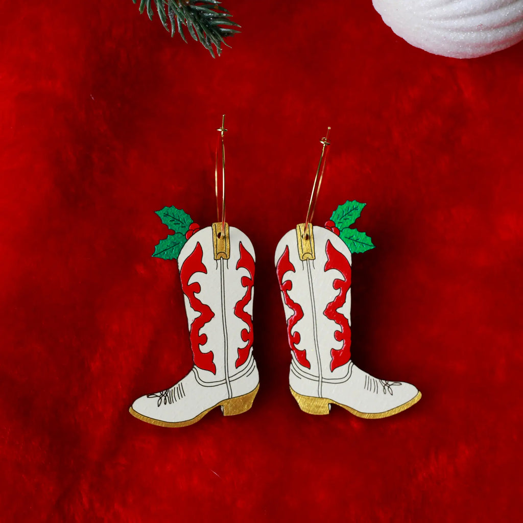 Holly Cowboy Boot Hoops by LE CHIC MIAMI