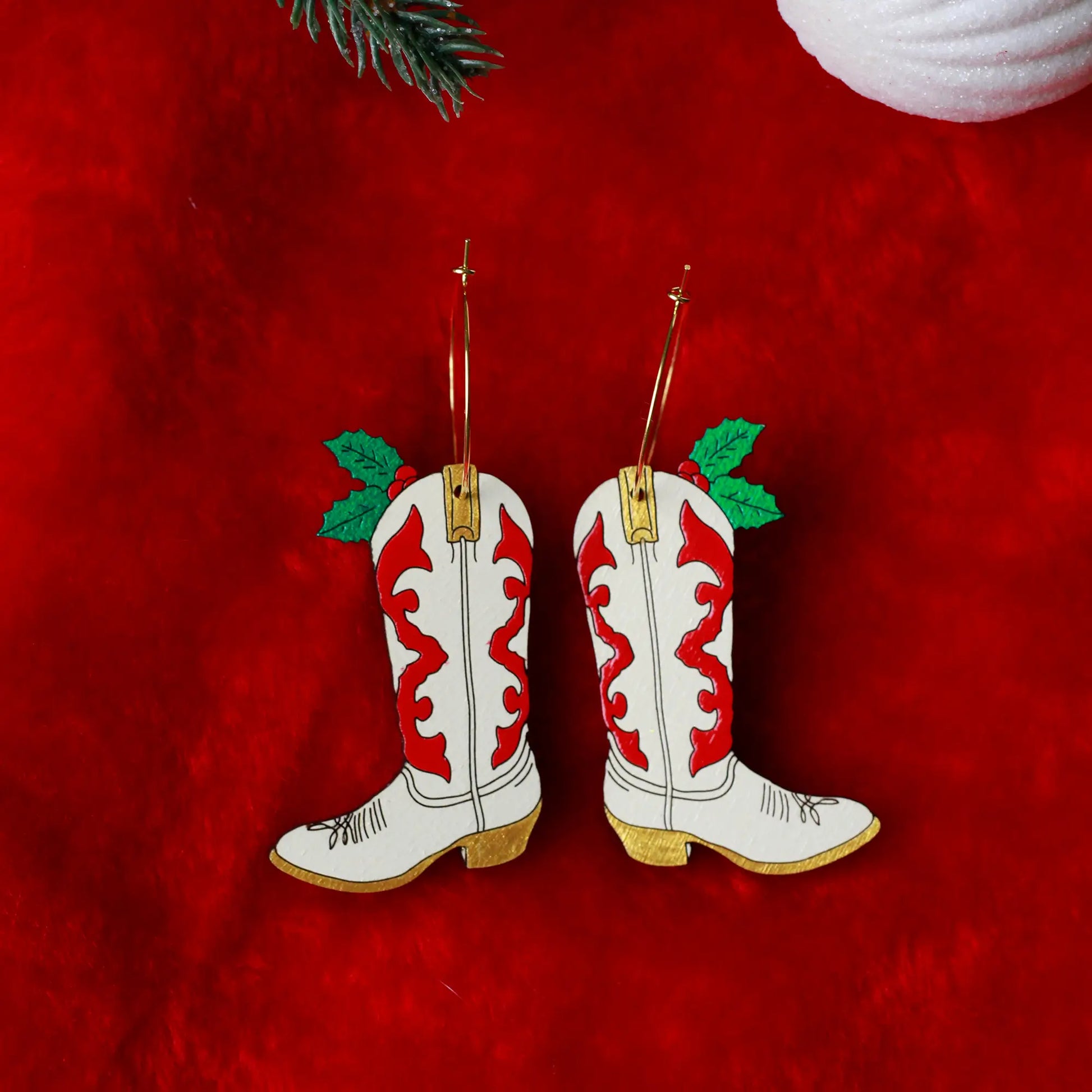 Holly Cowboy Boot Hoops by LE CHIC MIAMI