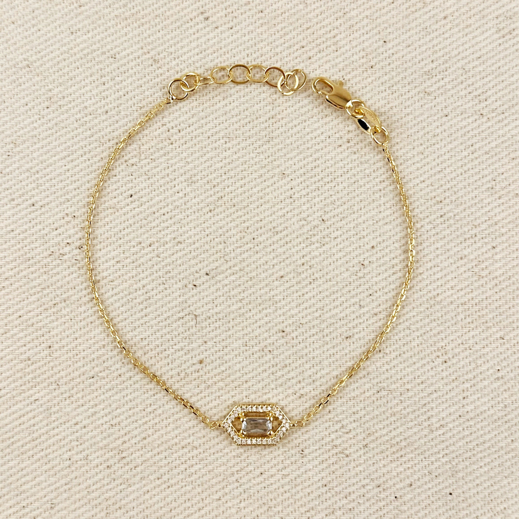18k Gold Filled Fancy Birthstone Bracelet by GoldFi