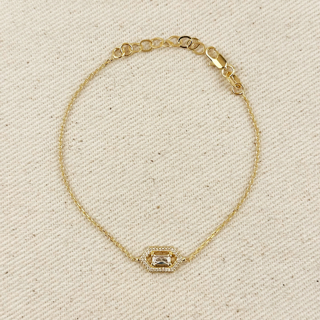 18k Gold Filled Fancy Birthstone Bracelet by GoldFi