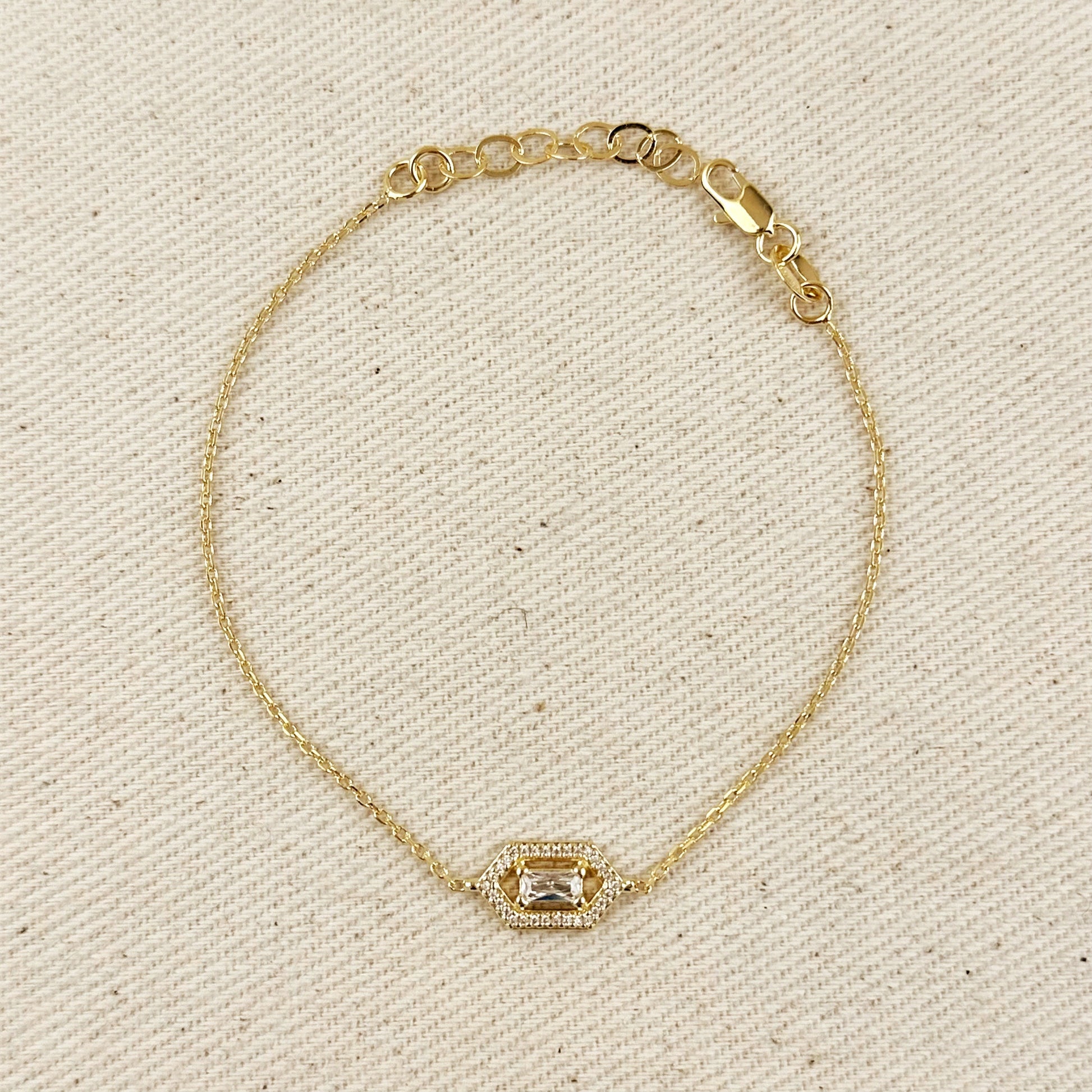 18k Gold Filled Fancy Birthstone Bracelet by GoldFi