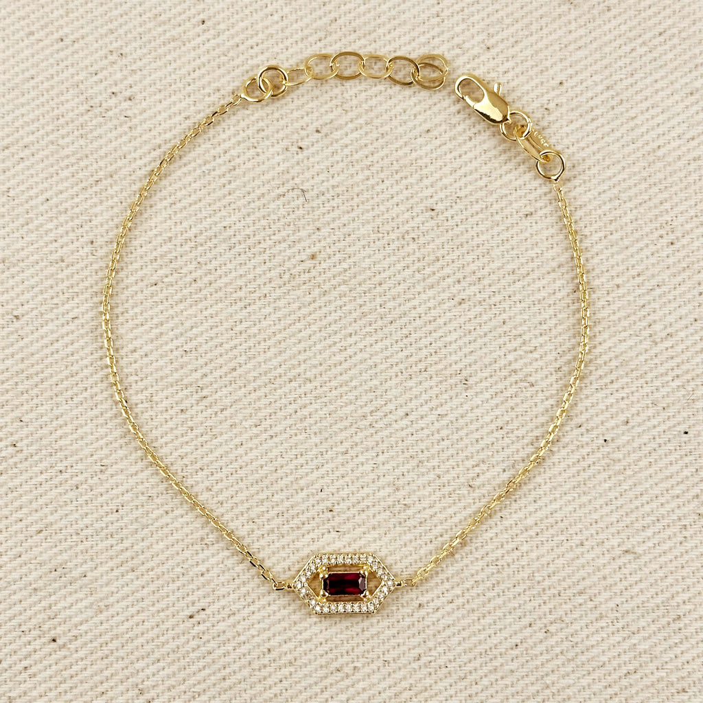 18k Gold Filled Fancy Birthstone Bracelet by GoldFi