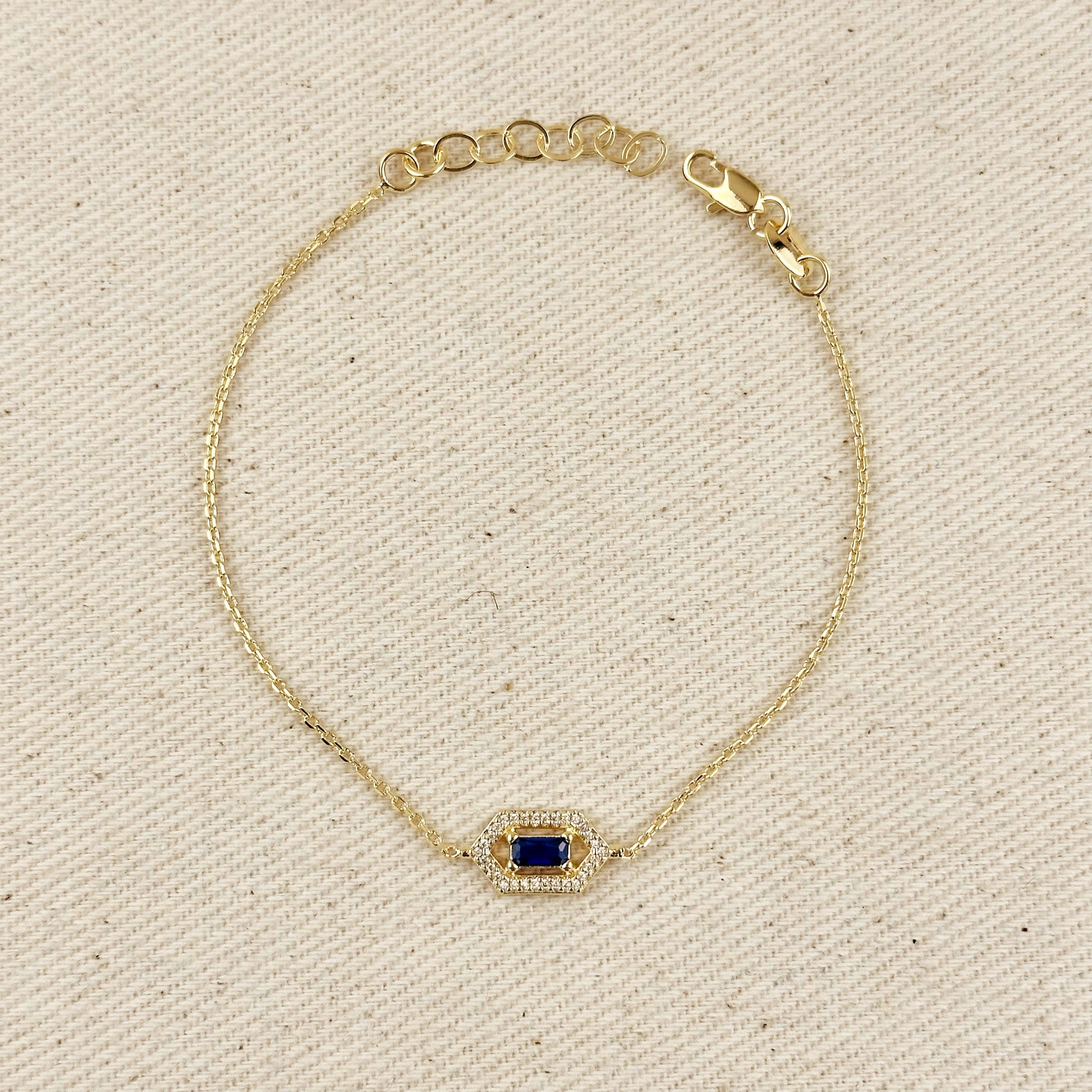 18k Gold Filled Fancy Birthstone Bracelet by GoldFi