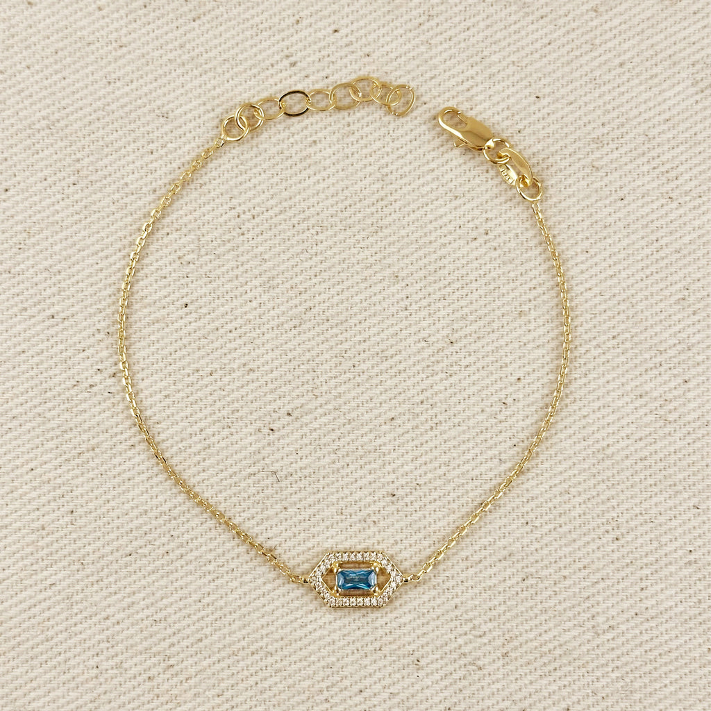 18k Gold Filled Fancy Birthstone Bracelet by GoldFi
