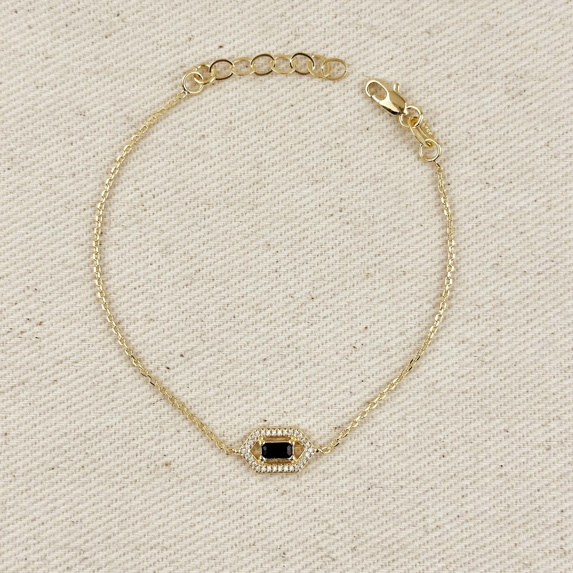 18k Gold Filled Fancy Birthstone Bracelet by GoldFi
