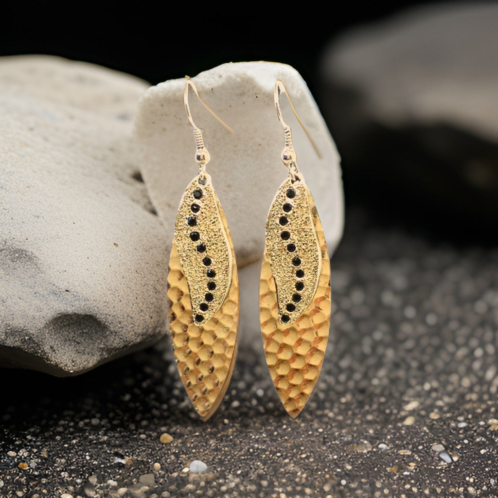 Navette Sun Rays Earrings by The Urban Charm