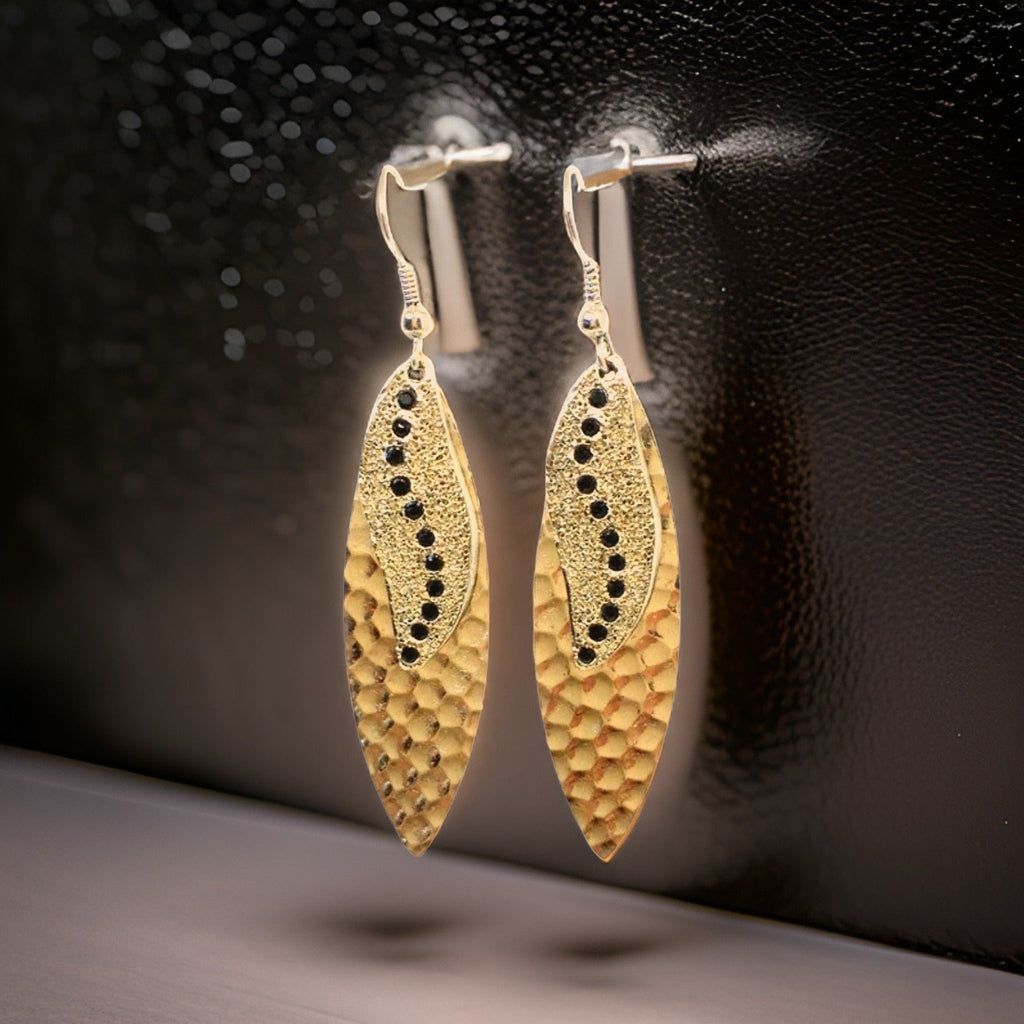 Navette Sun Rays Earrings by The Urban Charm