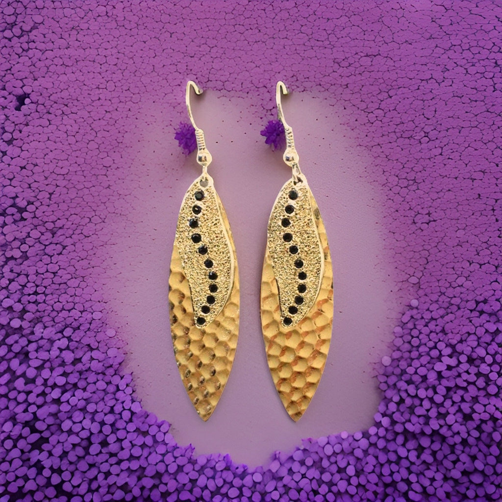 Navette Sun Rays Earrings by The Urban Charm