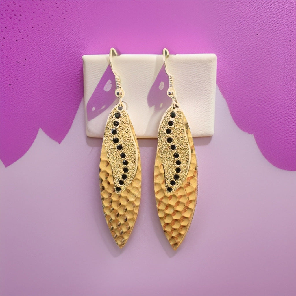 Navette Sun Rays Earrings by The Urban Charm