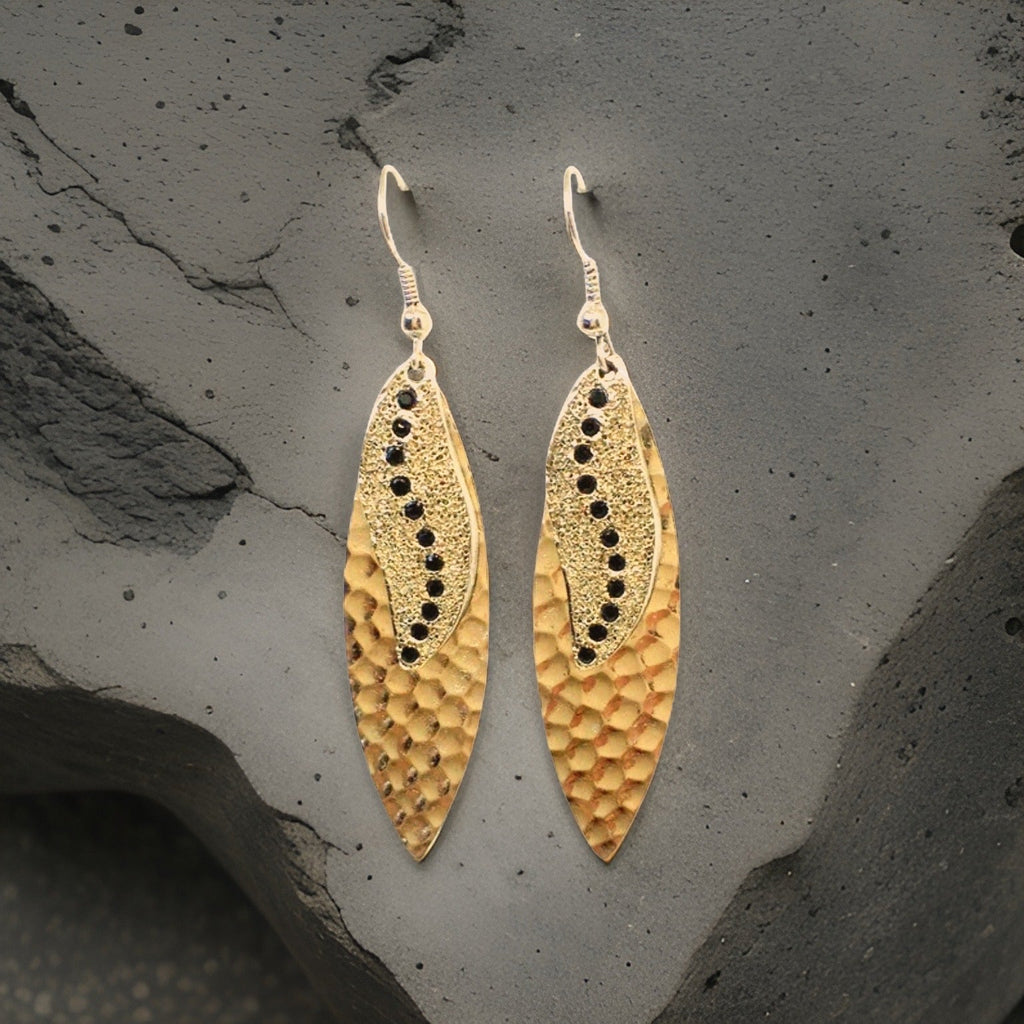 Navette Sun Rays Earrings by The Urban Charm
