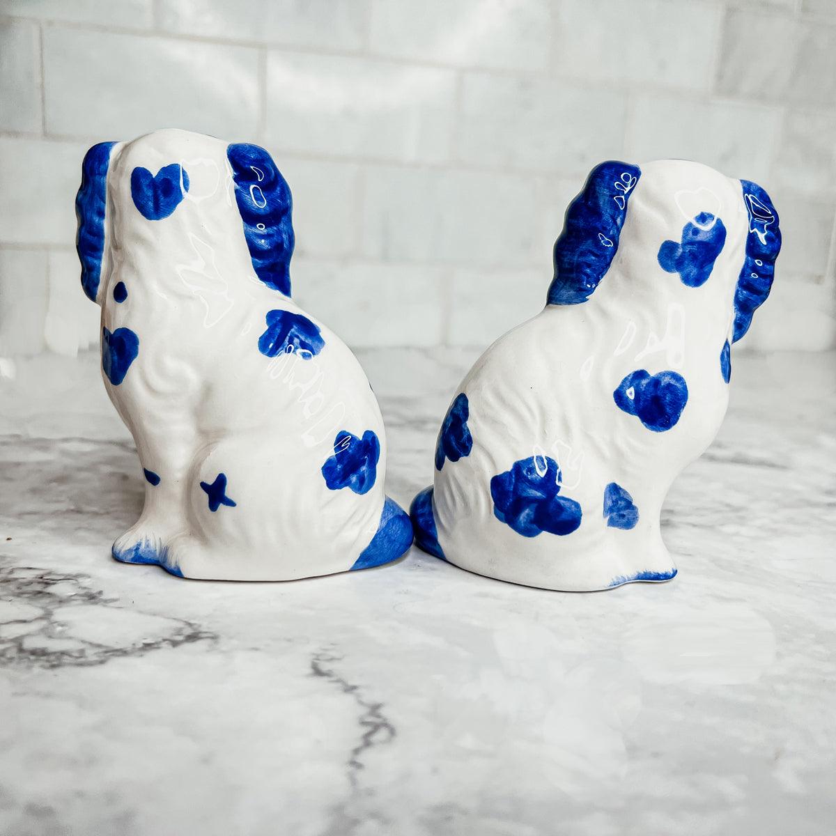 Staffordshire Dog Salt & Pepper Shakers Ceramic