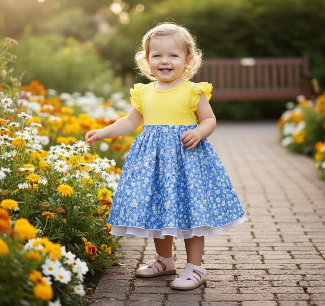 Blossom Organic Cotton Toddler Dress – Everyday Dress for Girls by ozznekshoes