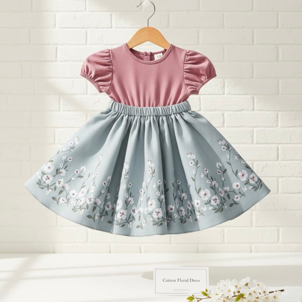 Soft and Breathable Organic Cotton Girl Dress | Bloom by ozznekshoes