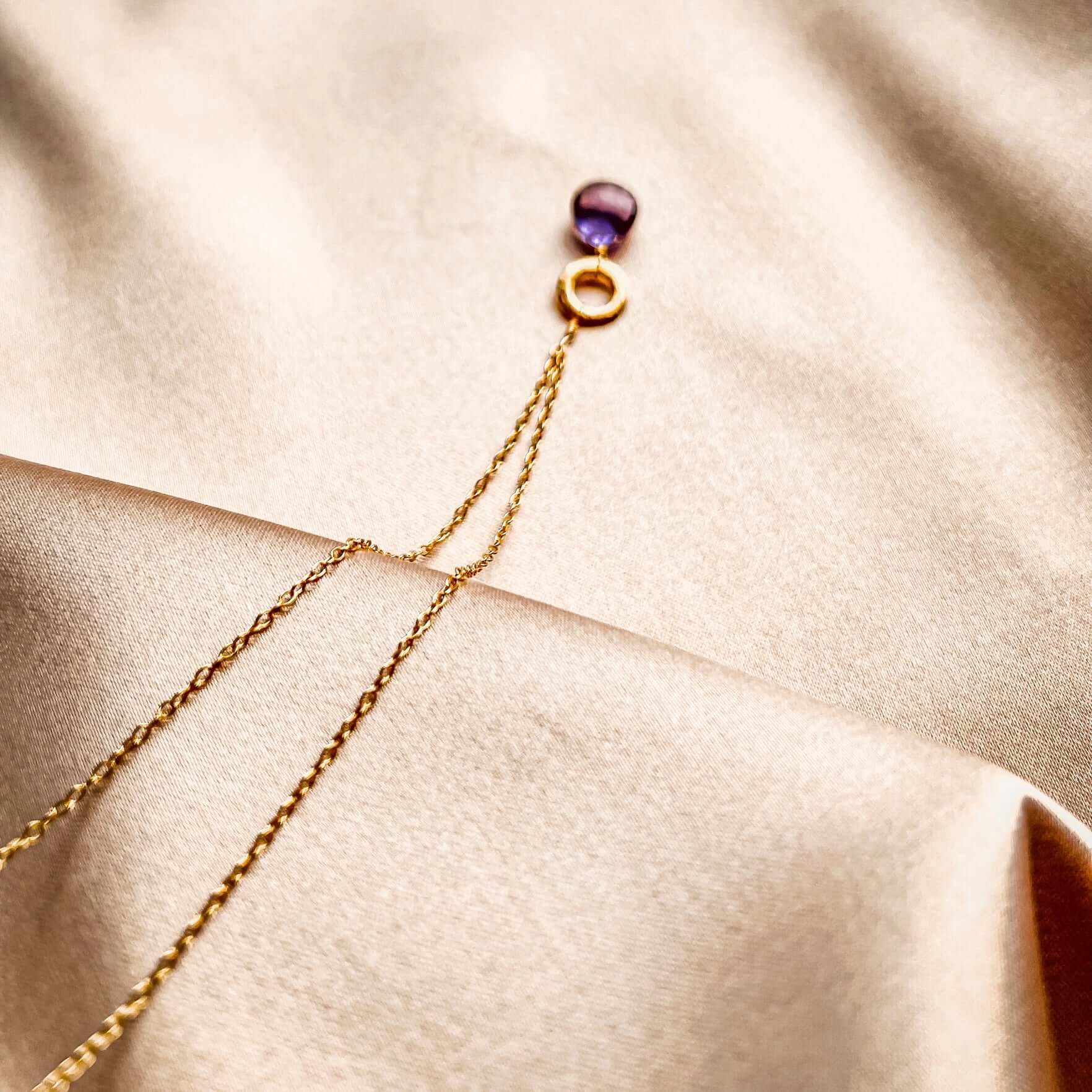 Amethyst Mini Layering Necklace by OyeraCharisma